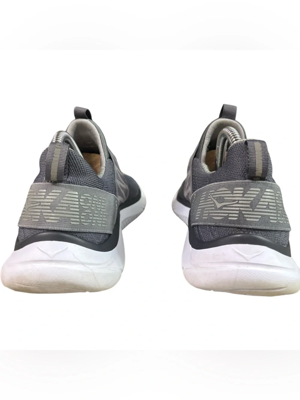 Hoka One One HUPANA Slip On Sz 8 Athletic Running Sneaker Grey Women's - Picture 6 of 8